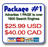 advertise my website with package #1