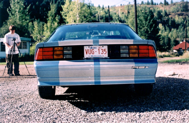 The back of the Camaro